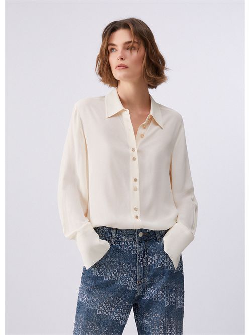 Camicia con bottoni logati LIU JO | CA6157T2578/P9572